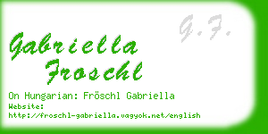 gabriella froschl business card
