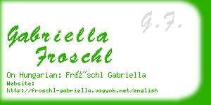 gabriella froschl business card